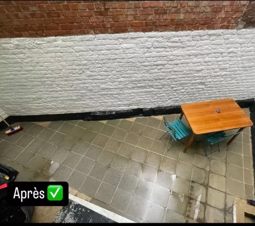 Terrasse avant nettoyage