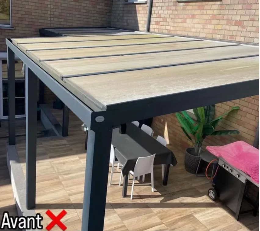 Pergola après nettoyage